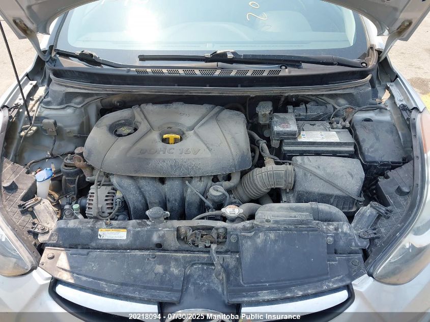 2013 Hyundai Elantra Gls VIN: 5NPDH4AE4DH210041 Lot: 20218094