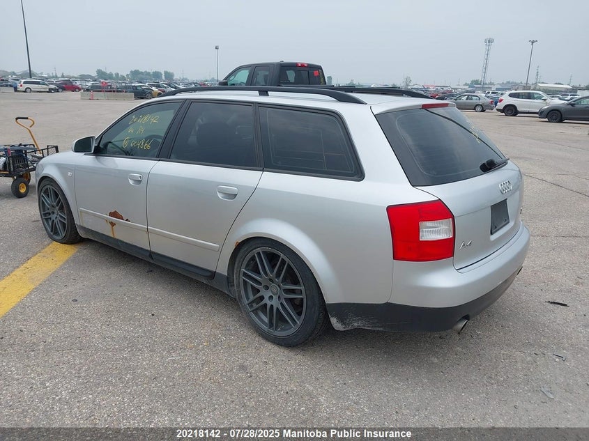 2004 Audi A4 1.8T Quattro VIN: WAUVC68E74A004866 Lot: 20218142