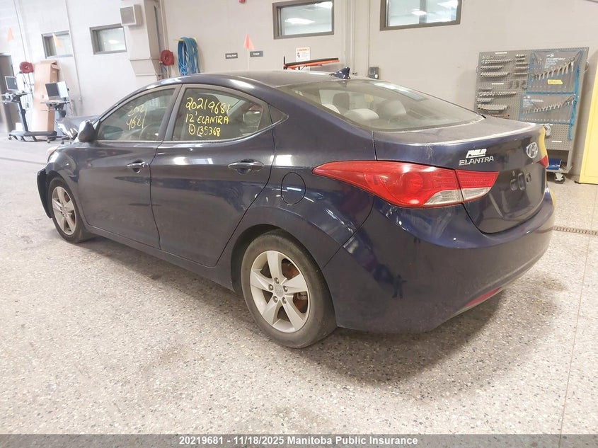 5NPDH4AE2CH135368 2012 HYUNDAI ELANTRA photo no. 3