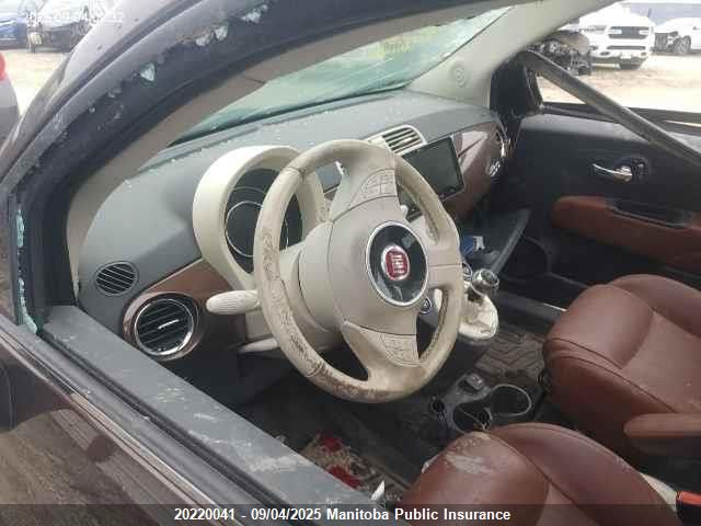 2015 Fiat 500 Lounge VIN: 3C3CFFCR2FT500539 Lot: 20220041