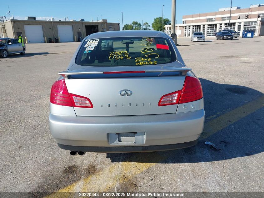 2003 Infiniti G35 Premium VIN: JNKCV51E83M323987 Lot: 20220343