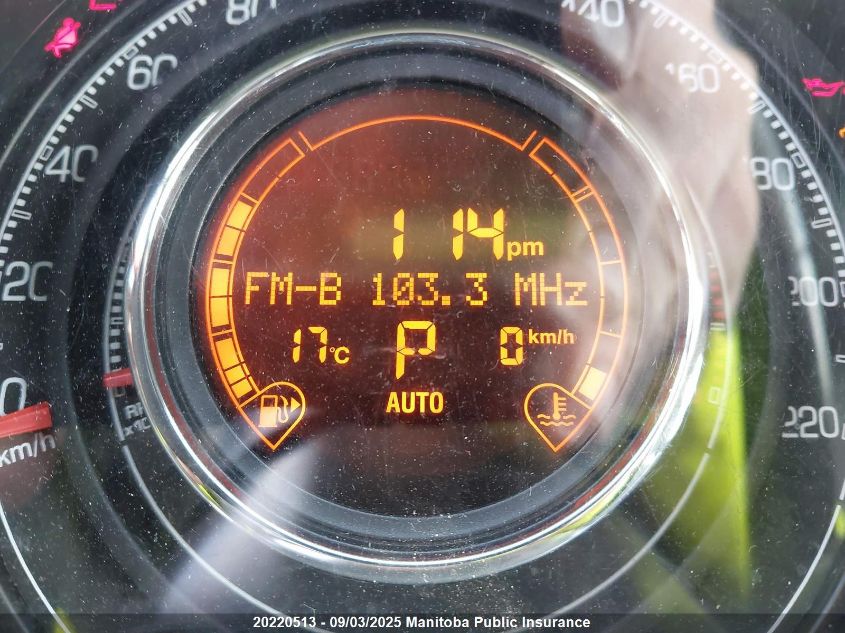 2013 Fiat 500 Sport VIN: 3C3CFFBR3DT567939 Lot: 20220513