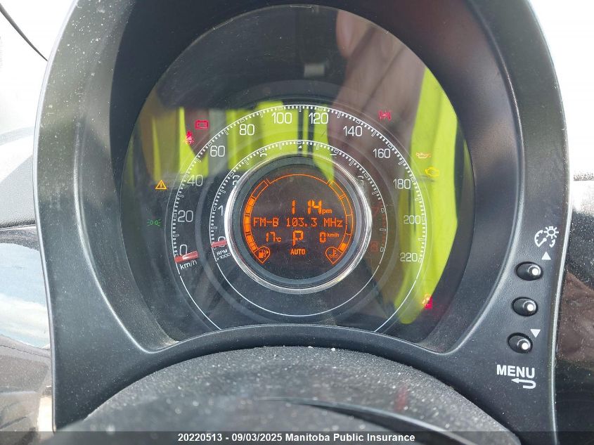 2013 Fiat 500 Sport VIN: 3C3CFFBR3DT567939 Lot: 20220513