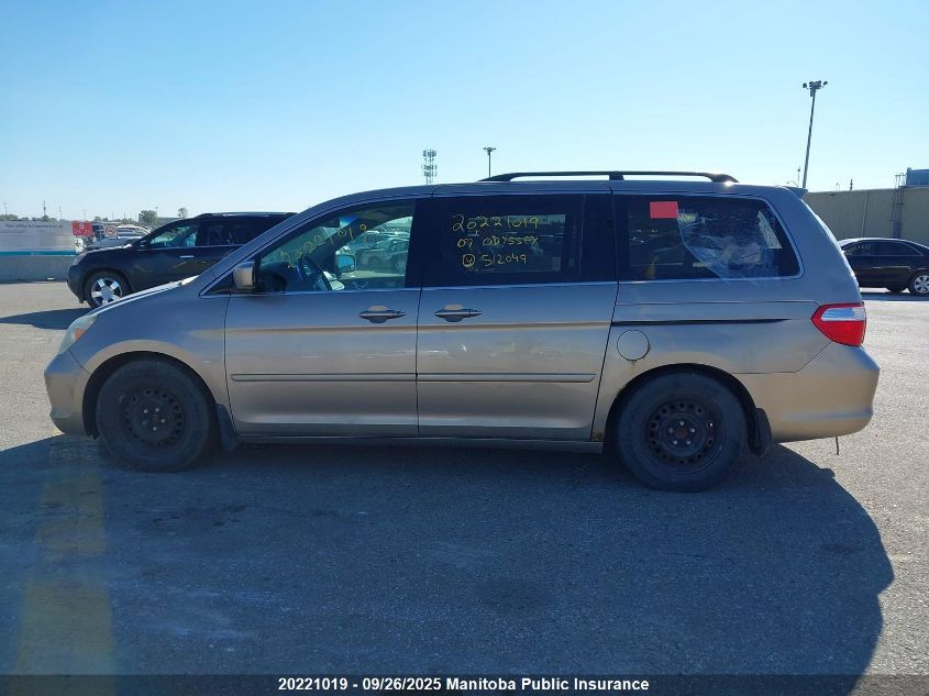 2007 Honda Odyssey Ex-L VIN: 5FNRL38677B512049 Lot: 20221019