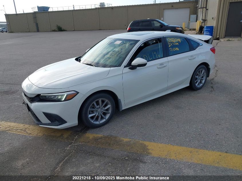 2024 Honda Civic Ex VIN: 2HGFE2F30RH110646 Lot: 20221218