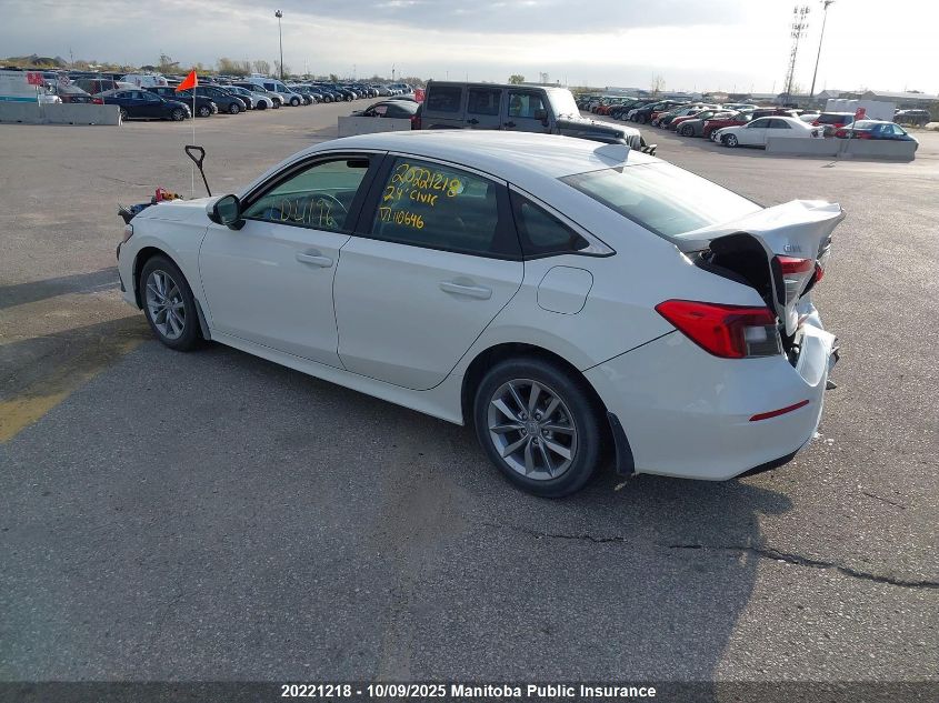 2024 Honda Civic Ex VIN: 2HGFE2F30RH110646 Lot: 20221218