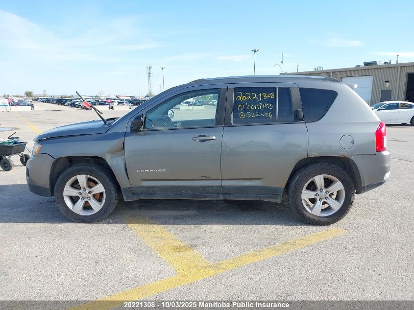 2012 Jeep Compass North VIN: 1C4NJDAB0CD522246 Lot: 20221308