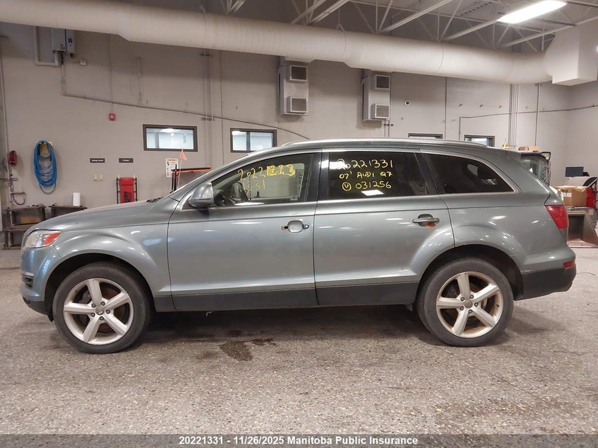 2007 Audi Q7 V6 VIN: WA1BY74L77D031256 Lot: 20221331