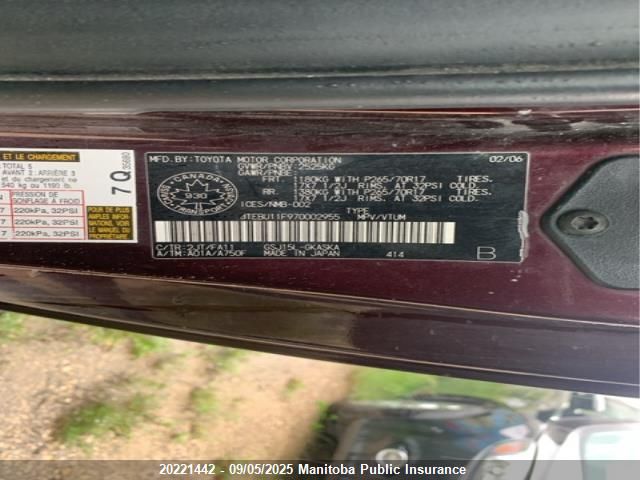 2007 Toyota Fj Cruiser VIN: JTEBU11F970002955 Lot: 20221442