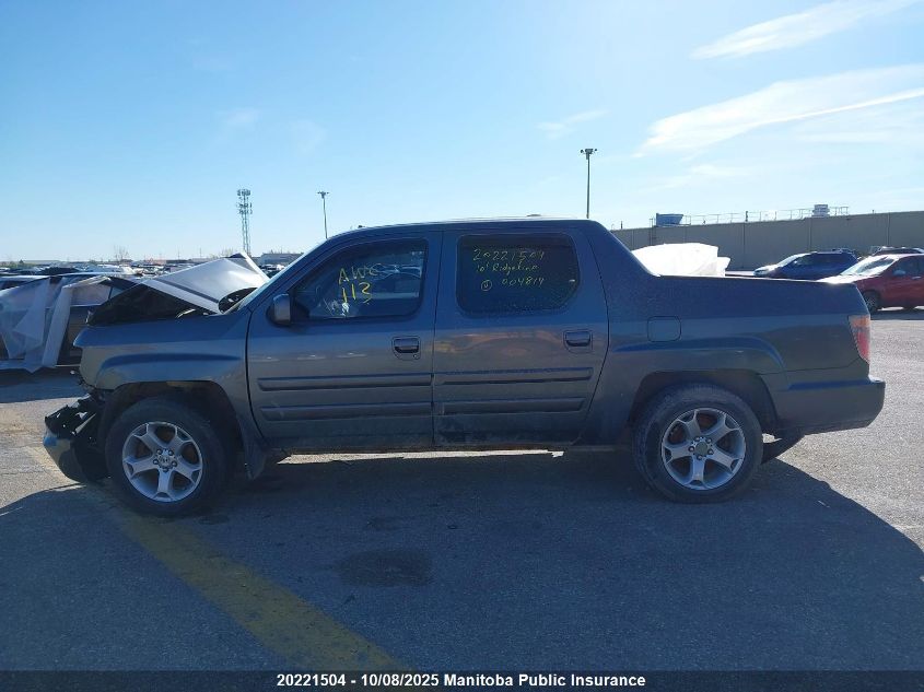 2010 Honda Ridgeline Rtl VIN: 5FPYK1F55AB004819 Lot: 20221504