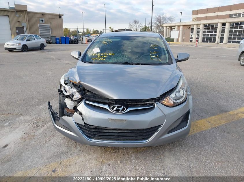 2015 Hyundai Elantra Limited VIN: 5NPDH4AE2FH627337 Lot: 20222180