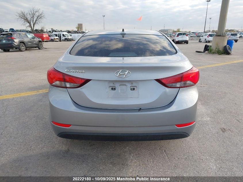 2015 Hyundai Elantra Limited VIN: 5NPDH4AE2FH627337 Lot: 20222180
