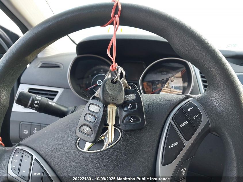 2015 Hyundai Elantra Limited VIN: 5NPDH4AE2FH627337 Lot: 20222180