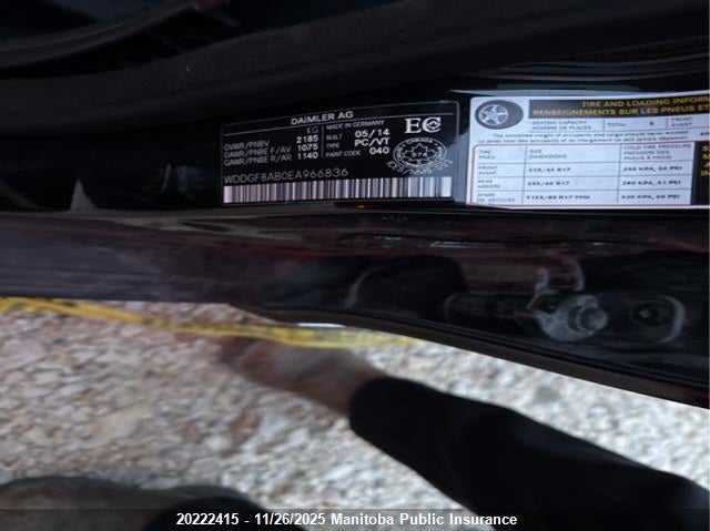 2014 Mercedes Benz C300W 4Matic VIN: WDDGF8AB0EA966836 Lot: 20222415