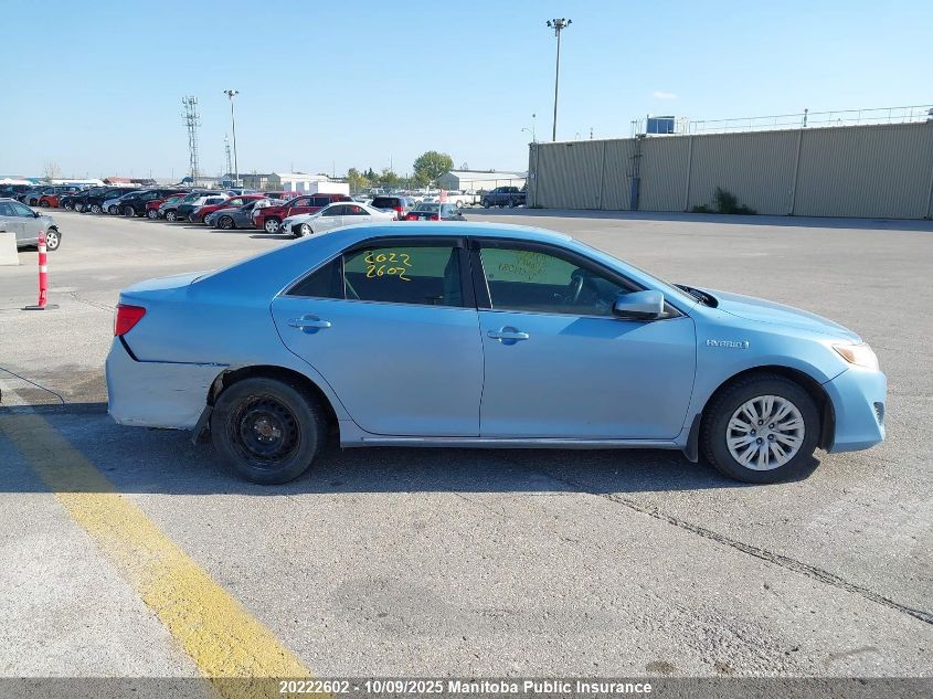 2012 Toyota Camry Le Hybrid VIN: 4T1BD1FK0CU014081 Lot: 20222602