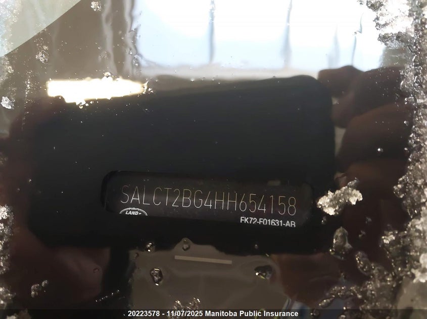 2017 Land Rover Discovery Sport Hse VIN: SALCT2BG4HH654158 Lot: 20223578