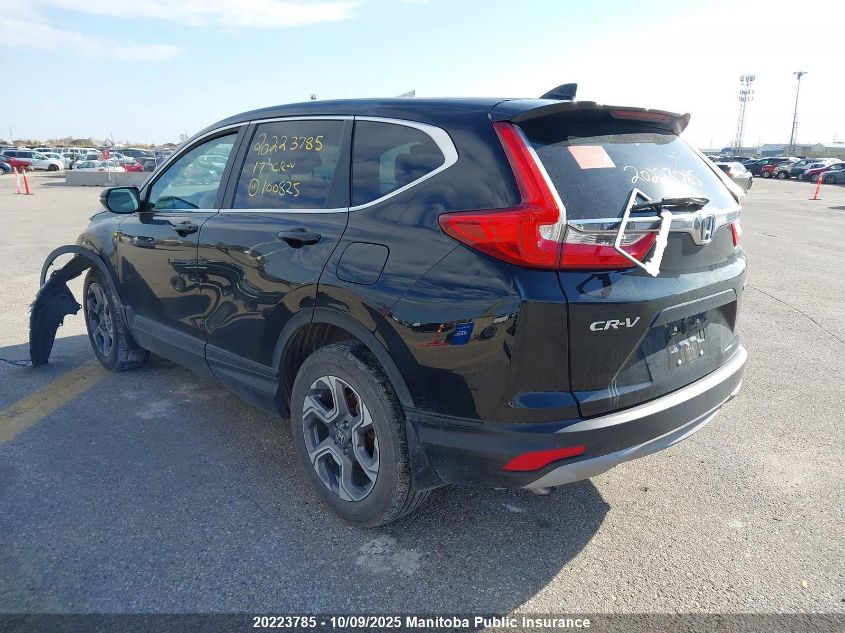 2017 Honda Cr-V Ex-L VIN: 2HKRW2H86HH100825 Lot: 20223785