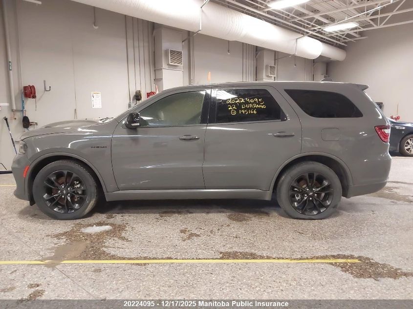 2022 Dodge Durango R/T VIN: 1C4SDJCTXNC195166 Lot: 20224095