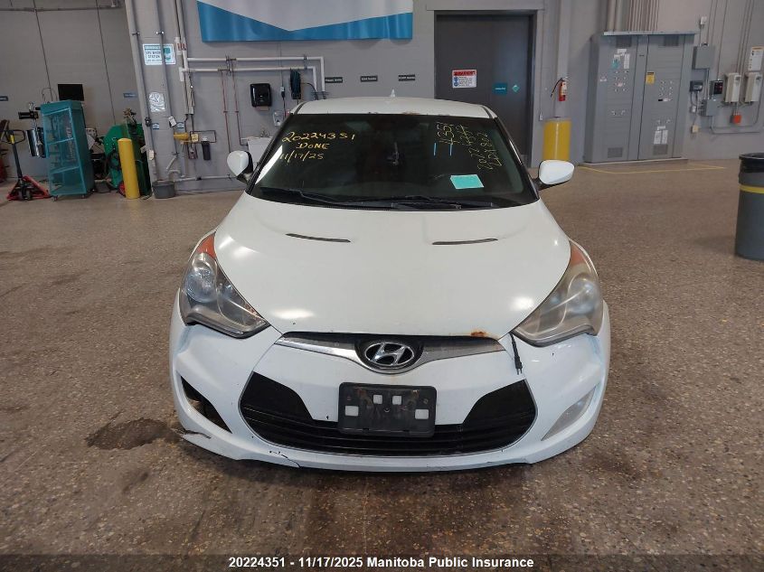 2012 Hyundai Veloster VIN: KMHTC6AD8CU081475 Lot: 20224351