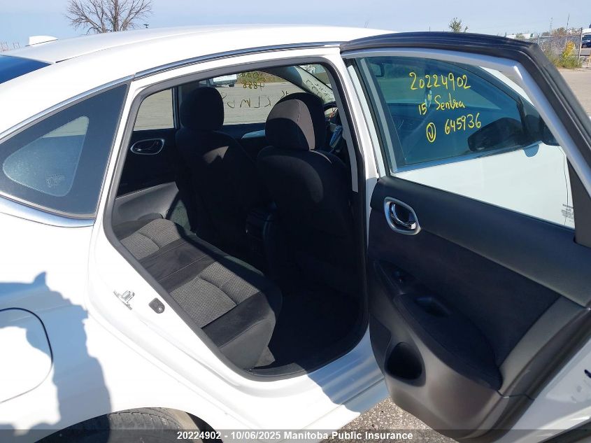 2015 Nissan Sentra 1.8 Sr VIN: 3N1AB7AP1FL645936 Lot: 20224902