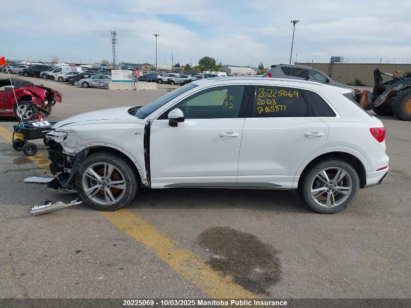 2020 Audi Q3 Progressiv 45 2.0 Tfsi VIN: WA1EECF31L1065877 Lot: 20225069