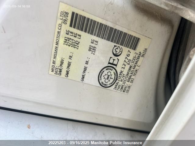 2009 Nissan Altima 2.5 Sl VIN: 1N4AL21E99C127767 Lot: 20225203