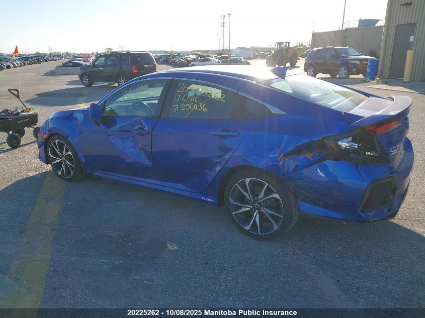 2017 Honda Civic Si Si VIN: 2HGFC1E55HH200036 Lot: 20225262