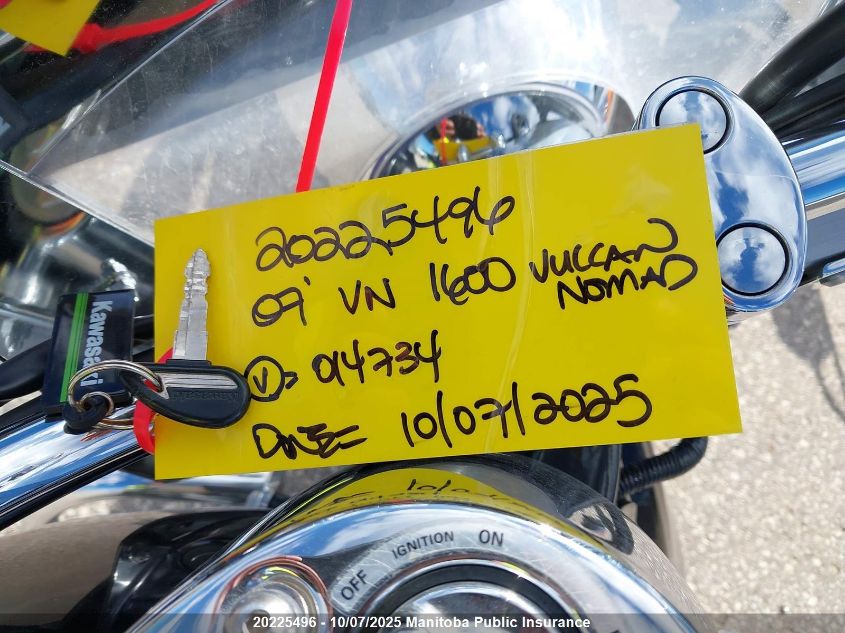 2007 Kawasaki Vn 1600 Vulcan Nomad VIN: JKBVNKD137A014734 Lot: 20225496