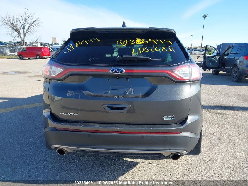 2015 Ford Edge Sel VIN: 2FMTK4J99FBB86944 Lot: 20225499