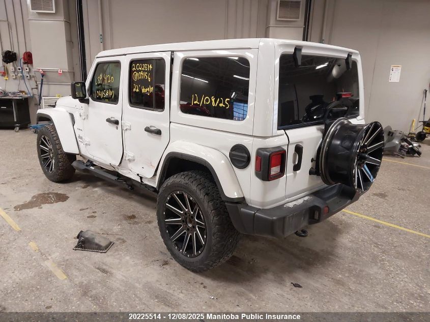 2022 Jeep Wrangler Unlimited Sahara VIN: 1C4HJXENXNW104156 Lot: 20225514
