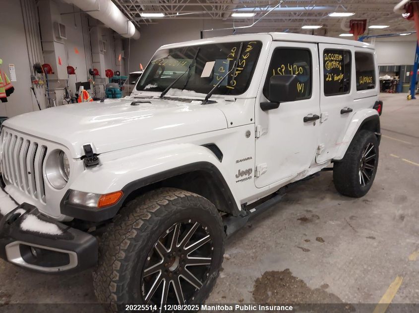 2022 Jeep Wrangler Unlimited Sahara VIN: 1C4HJXENXNW104156 Lot: 20225514