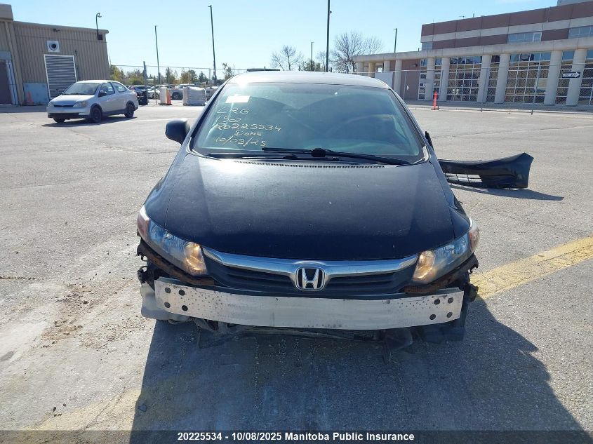 2012 Honda Civic Lx VIN: 2HGFB2F42CH056050 Lot: 20225534