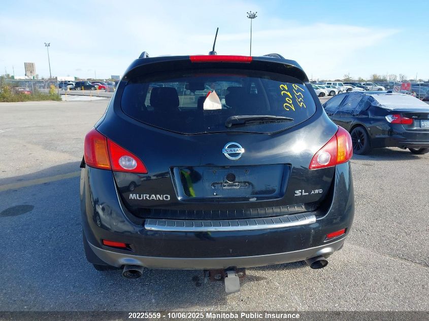 2009 Nissan Murano Sl VIN: JN8AZ18W39W129194 Lot: 20225559