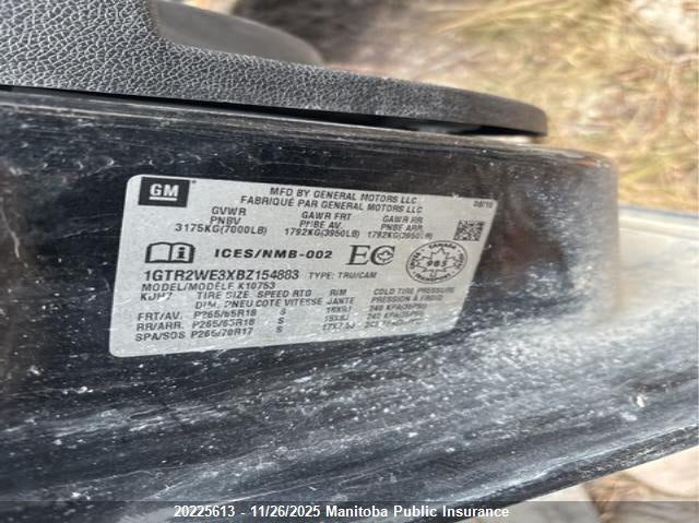 2011 GMC Sierra 1500 Slt Ext Cab VIN: 1GTR2WE3XBZ154883 Lot: 20225613