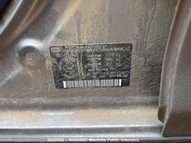 2013 Hyundai Elantra Gl VIN: 5NPDH4AE9DH438827 Lot: 20225862