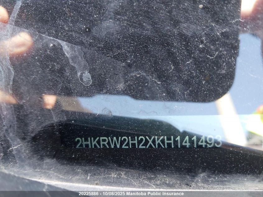 2019 Honda Cr-V Lx VIN: 2HKRW2H2XKH141493 Lot: 20225886