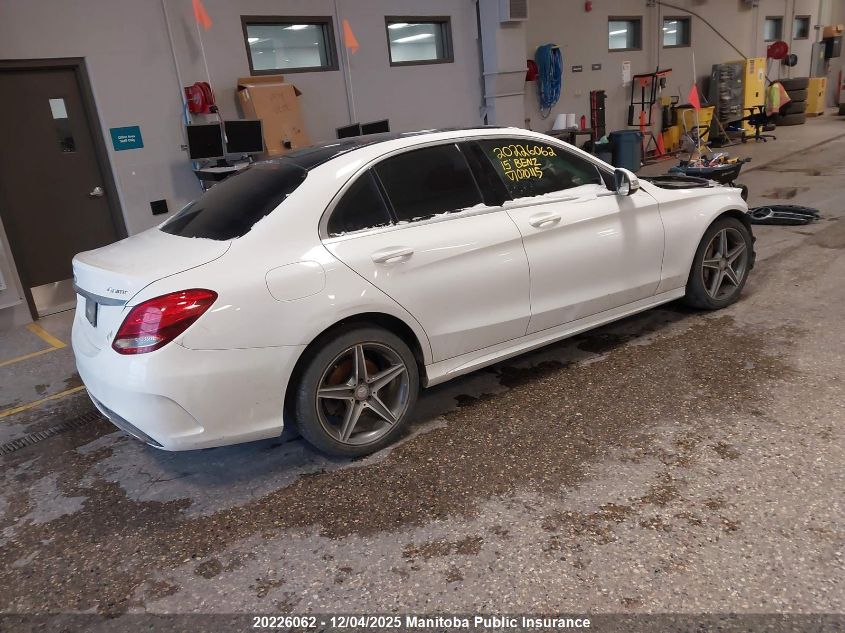 2015 Mercedes Benz C300W 4Matic VIN: 55SWF4KB3FU070115 Lot: 20226062