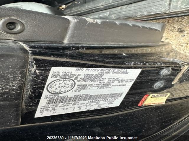 2002 Ford Thunderbird VIN: 1FAHP60A32Y121464 Lot: 20226380