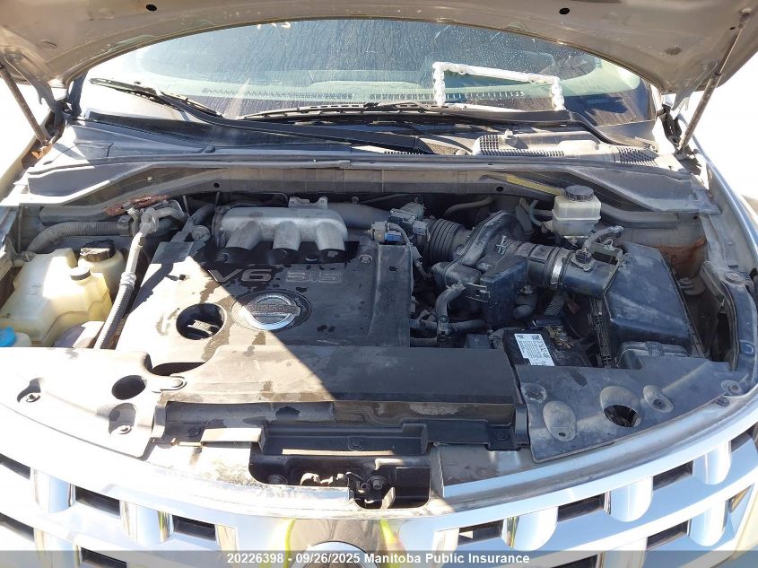 2005 Nissan Murano Sl VIN: JN8AZ08W45W412899 Lot: 20226398