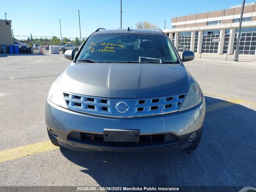 2005 Nissan Murano Sl VIN: JN8AZ08W45W412899 Lot: 20226398