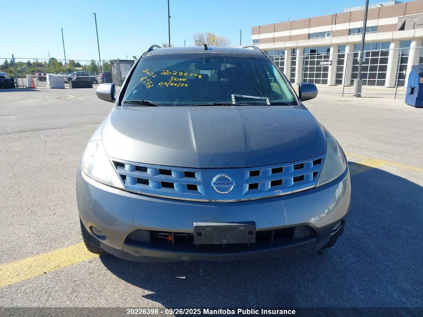 2005 Nissan Murano Sl VIN: JN8AZ08W45W412899 Lot: 20226398