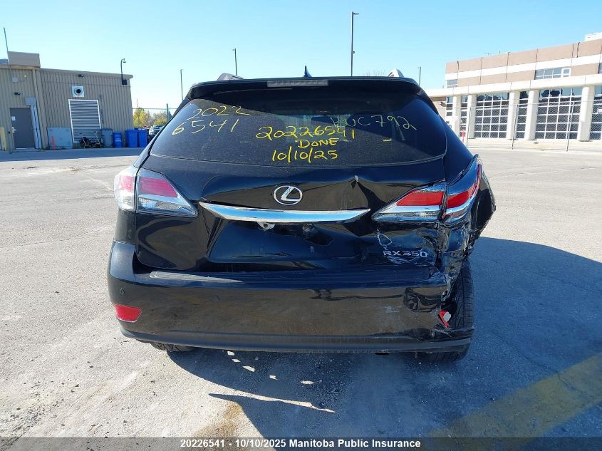 2015 Lexus Rx350 VIN: 2T2BK1BA2FC288791 Lot: 20226541
