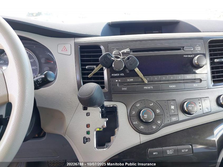 2012 Toyota Sienna Le V6 VIN: 5TDJK3DC6CS043019 Lot: 20226788