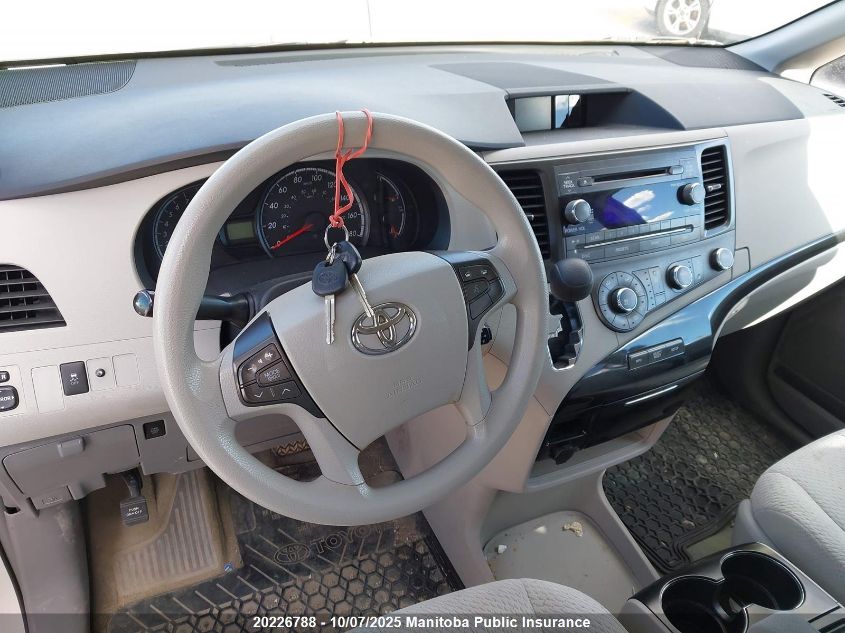 2012 Toyota Sienna Le V6 VIN: 5TDJK3DC6CS043019 Lot: 20226788