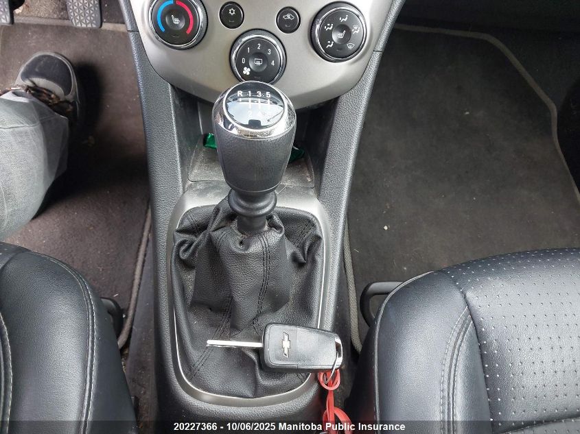 2012 Chevrolet Sonic Ltz VIN: 1G1JF6SBXC4159327 Lot: 20227366