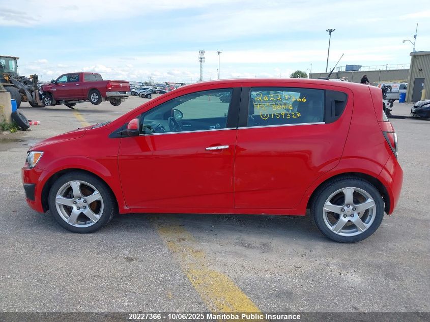 2012 Chevrolet Sonic Ltz VIN: 1G1JF6SBXC4159327 Lot: 20227366
