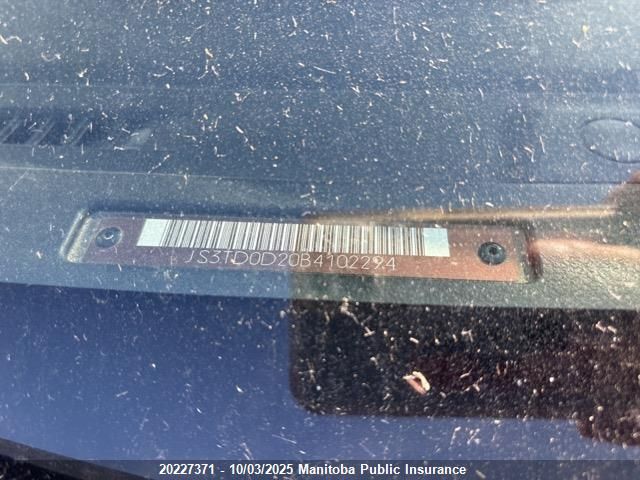 2011 Suzuki Grand Vitara Jx VIN: JS3TD0D20B4102294 Lot: 20227371