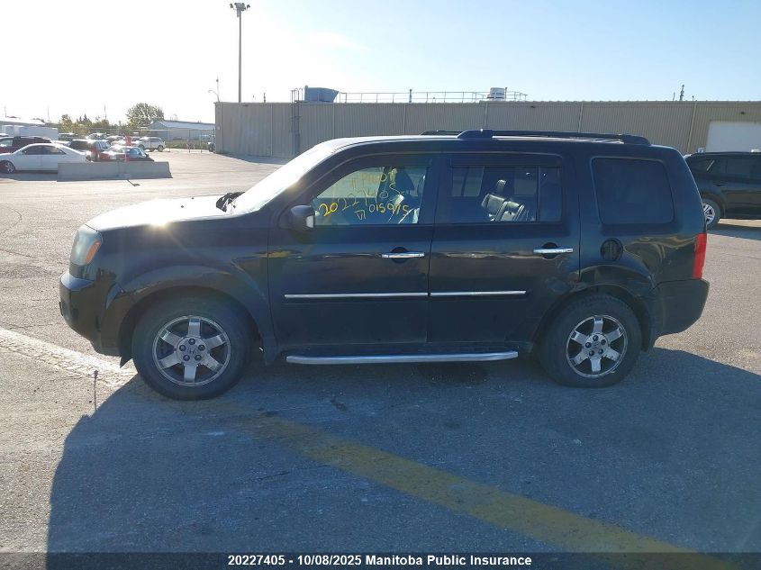 2011 Honda Pilot Touring VIN: 5FNYF4H98BB015975 Lot: 20227405