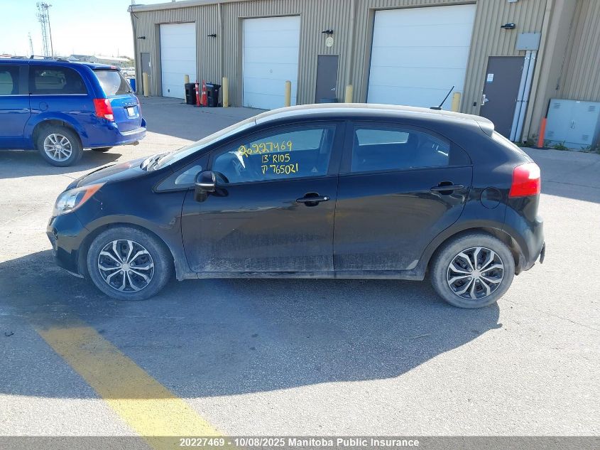 2013 Kia Rio 5 Lx VIN: KNADM5A31D6765021 Lot: 20227469