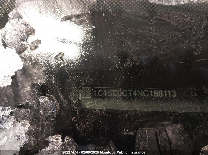 2022 Dodge Durango R/T VIN: 1C4SDJCT4NC198113 Lot: 20227474